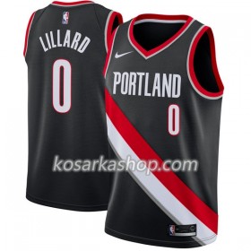 Dres Portland Trail Blazers Damian Lillard 0 Nike 2017-18 Crna Swingman